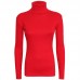 Polo Neck Ribbed Top (Red)